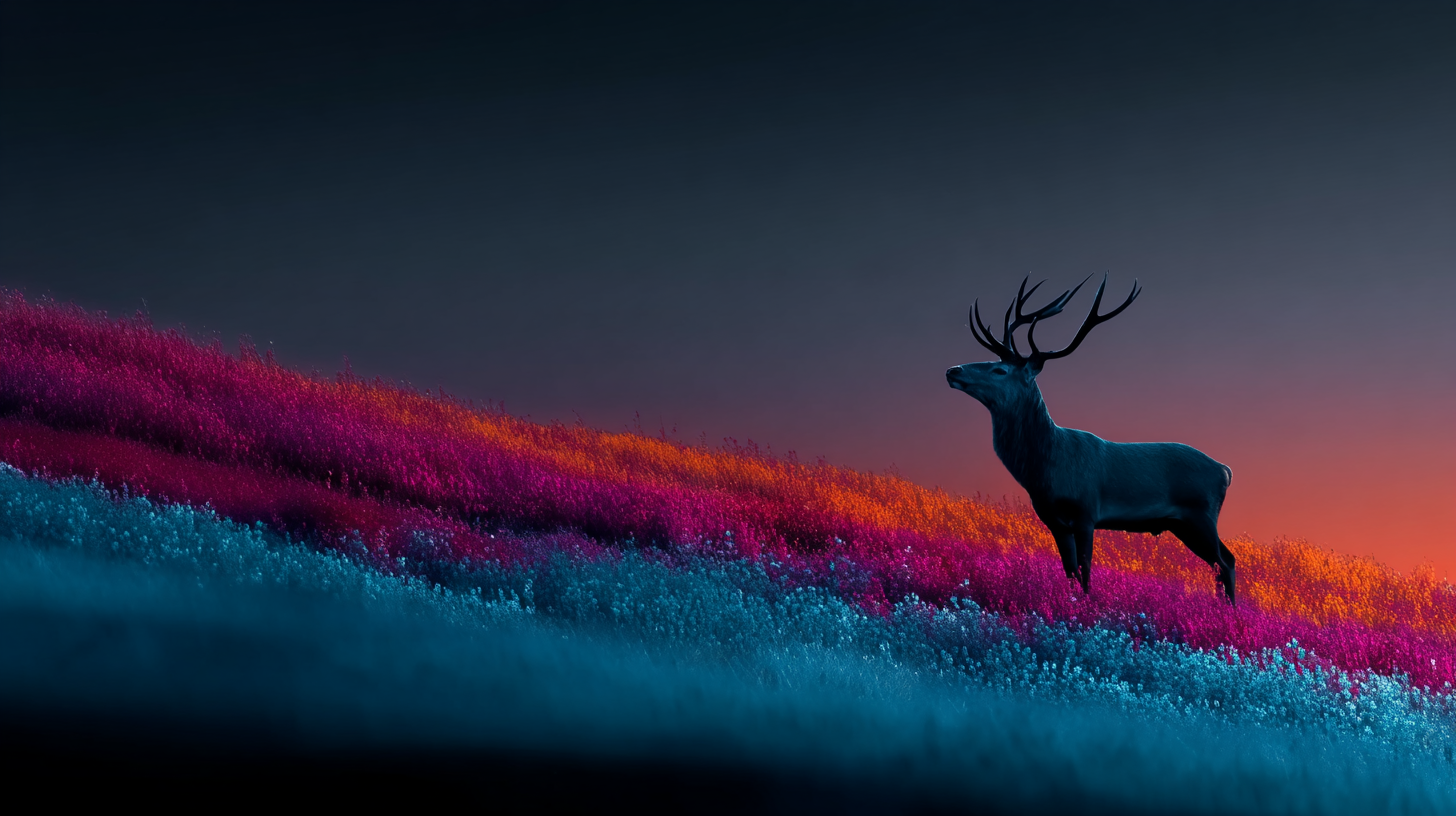 Stag on a mountain