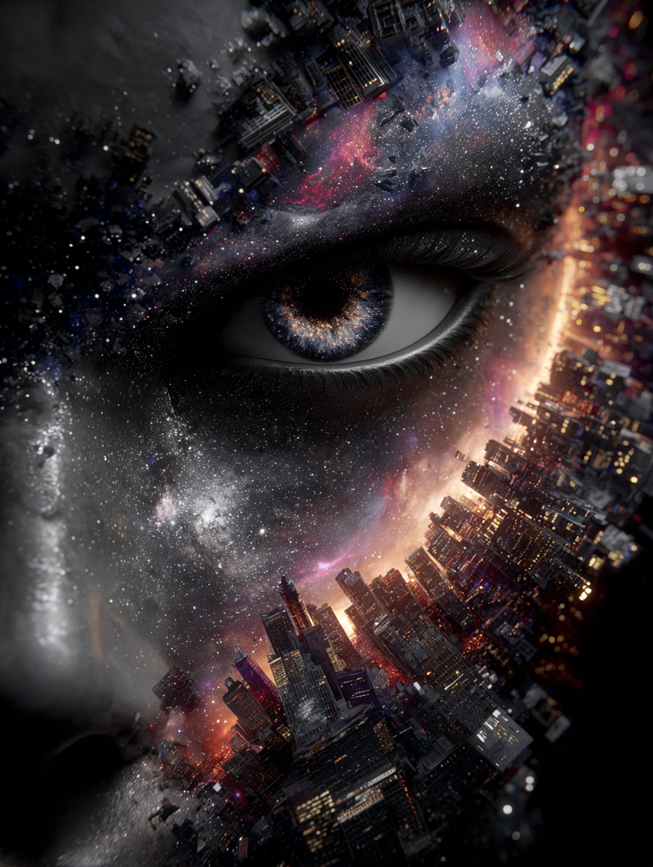 Cosmic pink and peach face