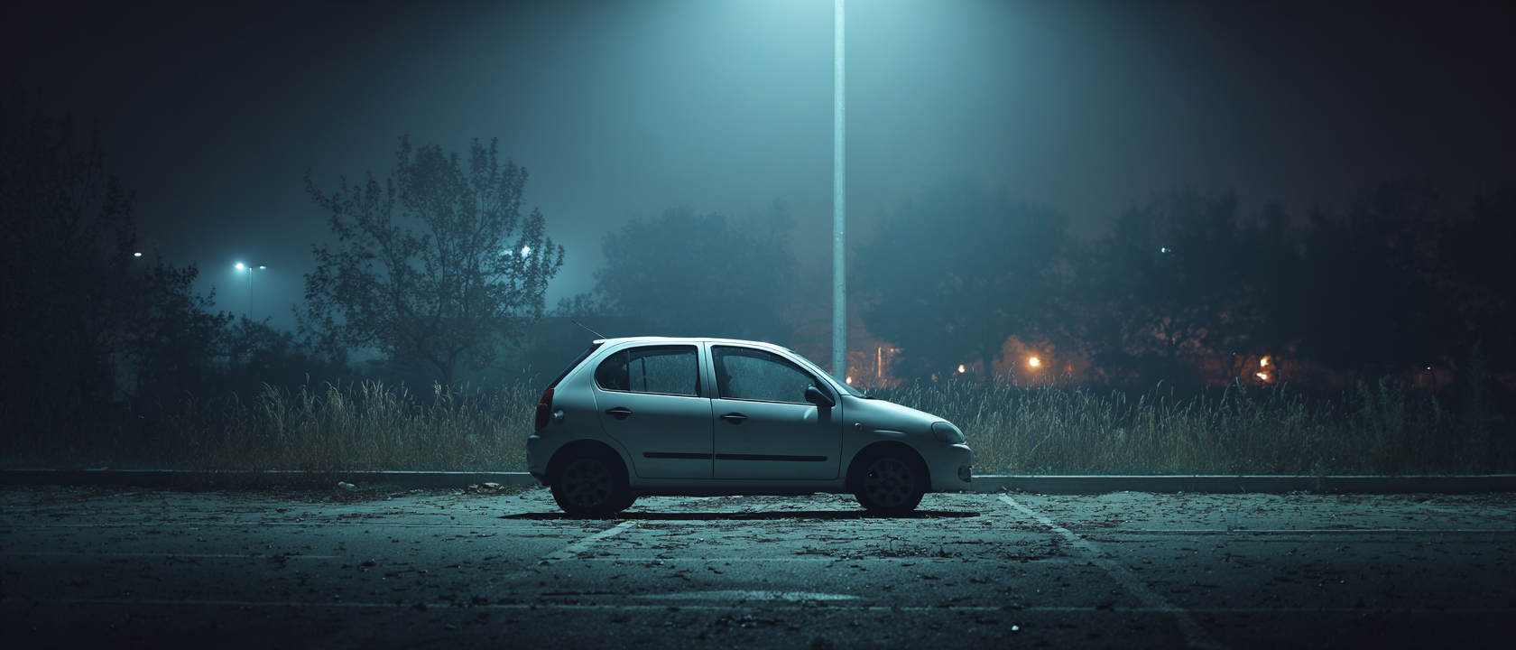 Woman in car parking